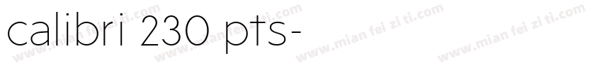 calibri 230 pts字体转换